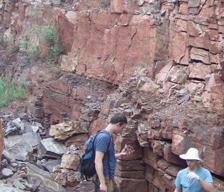 Chris Reinhard with Yale's Noah Planavsky in the field