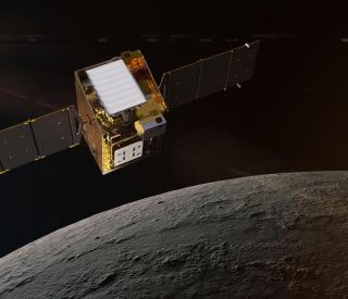 NASA's Lunar Trailblazer in Orbit Around the Moon (Artist's Concept)